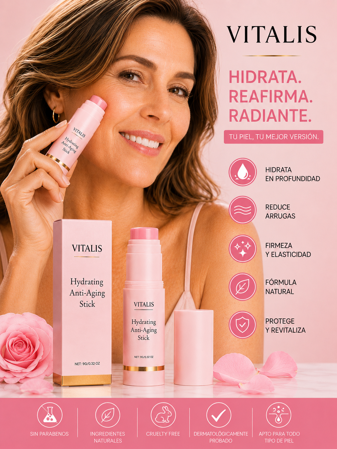 Vitalis Bálsamo Antiarrugas Hidratante- Piel mas firme y joven desde las primeras aplicaciones